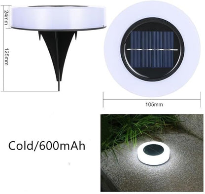 4 Packs Solar Lights Outdoor Garden Ground Lights IP44 Waterproof Solar Powered Pathway Deck Light for Lawn Walkway Yard (Cold)