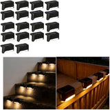 16/8 Set Solar Outdoor Step Lights, LED Landscape Lights, with IP55 Protection Rating, Suitable for Stairs, Steps | Lumora