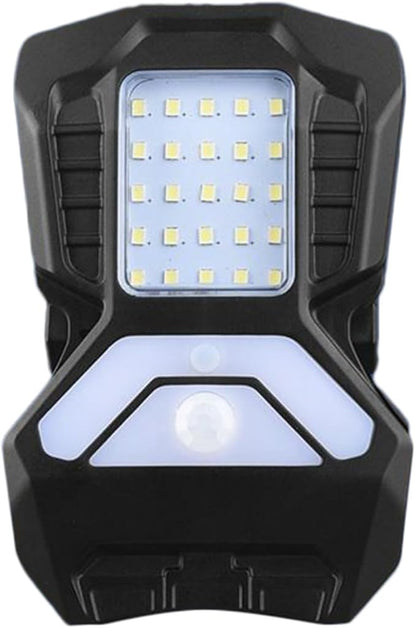Clip on Solar Lights Outdoor - Waterproof Motion Sensor Outdoor Lights - Lamp with 3 Modes for Farm Gutter Deck Pathway Stairs Backyard Walkway Flower Bed Step Driveway Garage Camping