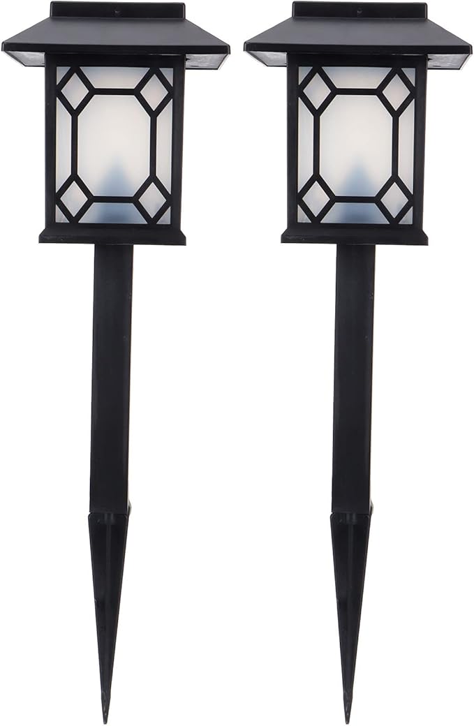 LED Lawn Light 2 Set, Waterproof Solar Garden Lamp with Colorful Dimming, 600mAh Battery - IP65 Rated, Automatic Night Lighting, Garden Patio Pathway Decoration