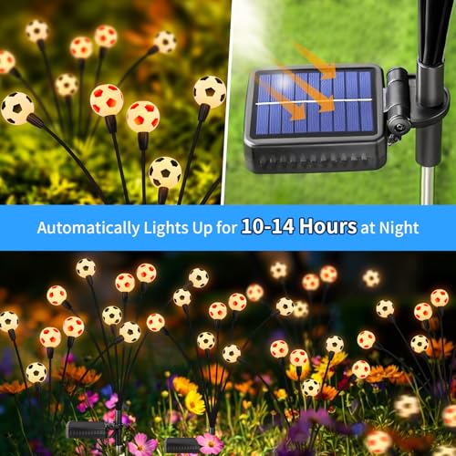 ASMAD Solar Lights Outdoor Waterproof 8 Pack,Soccer Ball Light,Garden Decor