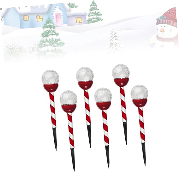 Solar Panel Lights Cracked Glass Effect Led Christmas Outdoor Garden Pathway Decorations | Lumora