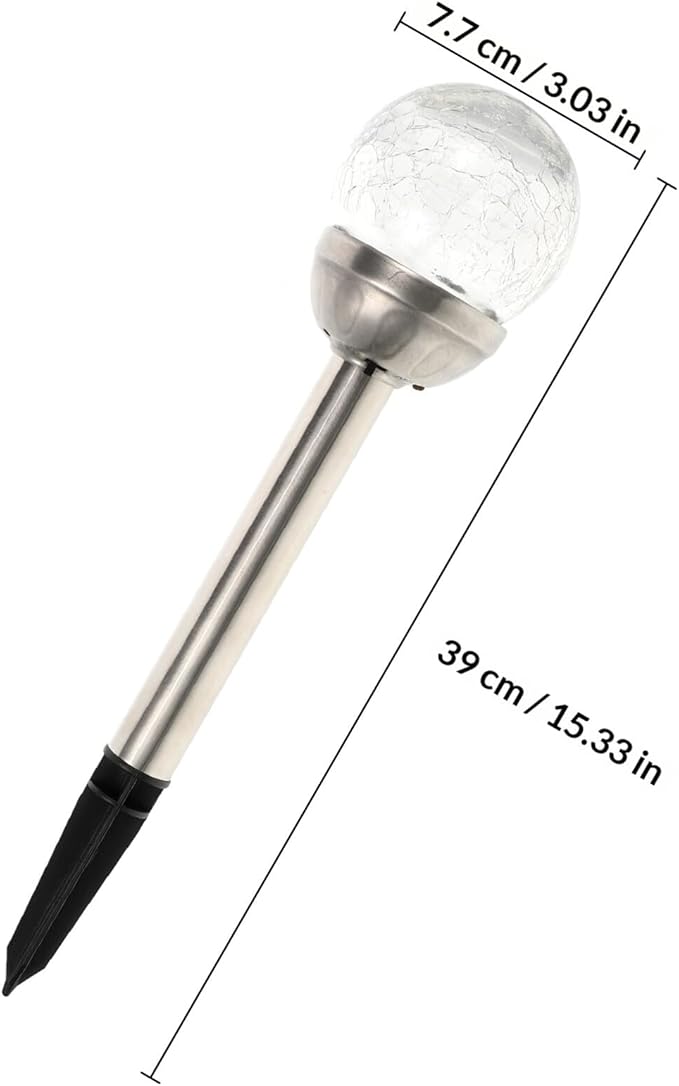 Solar Crack Ball Light LED Garden Globe Solar Lights Outdoor Waterproof Landscape Path Lighting for Patio Lawn Yard | Lumora