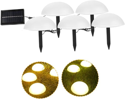 NUOBESTY Garden Decor Solar Pathway Light Easy to Move Solar Lawn Lamp No Tools Required Hemisphere Shape