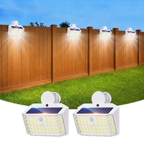 Clip on Solar Lights Outdoor, Motion Sensor Fence Lights