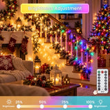 Connectable 300LED String Lights, Christmas Lights Warm White to Multicolor