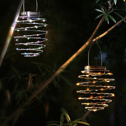 4 Pack Outdoor Solar Hanging Lantern Lights - Waterproof Solar Pineapple Light Outdoor for Garden,Yard Porch Lawn Backyard Landscape Pathway Patio Outside Gardening (Colored Light)