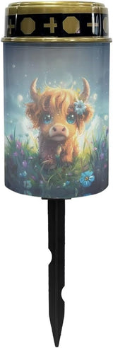 Cute Yak Solar Powered Cemetery Memorial Light - Solar Grave Light with Cemetery Decorations - Outdoor Path Light | Lumora