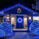 JMEXSUSS 200 LED Blue Christmas Net Lights, 9.8ft x 6.6ft