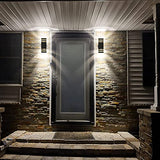 tewei LED Up Down Outdoor Wall Lights, Black Exterior Lighting Fixtures
