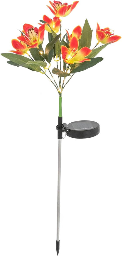 31.5in Solar Lights Outdoor, Solar Garden Lights Solar Swaying Pathway Light IP44 Waterproof 1.2V 600Mah Battery 8-10 Hours Continuous Use One Button to Start Connection Port for Pathways
