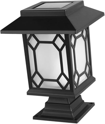 2pcs Solar Garden Lamp Outdoor Lawn Lights Dusk to Dawn Outdoor Lighting Solar Pathway Lights Landscape Pillar for Garden Patio