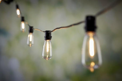 Litex Industries: 21-ft Solar Brown Outdoor String Light with 10 White-Light LED Edison Bulbs
