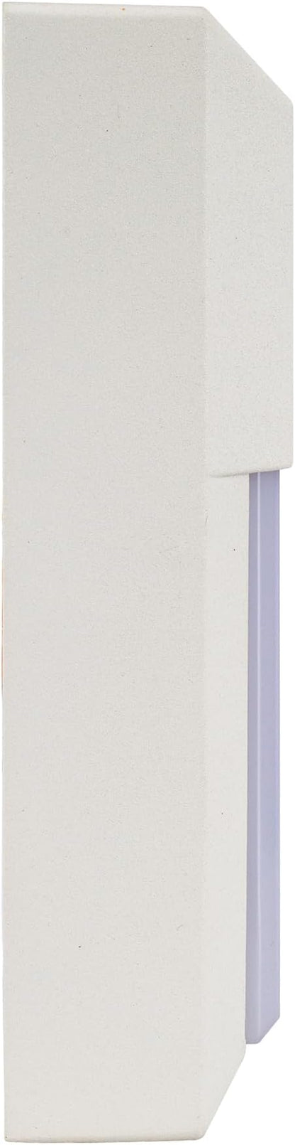 LIT-PaTH Dusk to Dawn Outdoor Wall Lantern, LED Wall Sconce for Porch Lighting Fixture, 12W 1000 Lumens, Aluminum Housing Plus PC, 2-Pack, 5000K-White Finish