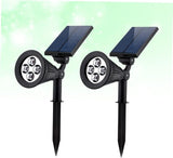 Uonlytech 2pcs Led Solar Garden Path Lights Ground Plug RGB Landscape Spotlights Outdoor Patio Lighting No Wiring | Lumora