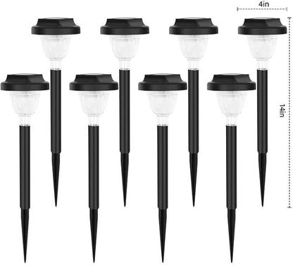 Siatom Solar Pathway Lights 8 Pack, Bright RGB Color Changing Solar Path Lights Outdoor Waterproof IP65, for Outside, Walking Path, Garden, Lawn, Walkway, Yard (Multicolor)