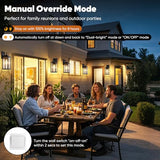 BesLowe 2-Pack 14” Upgraded Motion Sensor Outdoor Wall Lights, Black