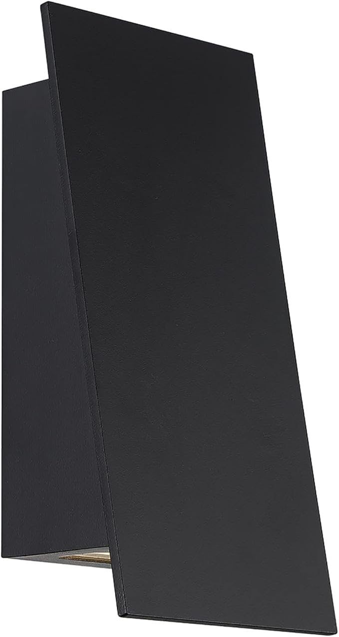 WAC Lighting dweLED, Slant 11in LED Indoor and Outdoor Wall Light 3000K in Black