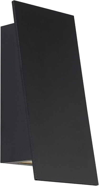 WAC Lighting dweLED, Slant 11in LED Indoor and Outdoor Wall Light 3000K in Black