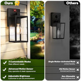 BesLowe 2-Pack 10.6” Upgraded Motion Sensor Outdoor Wall Lights, Black