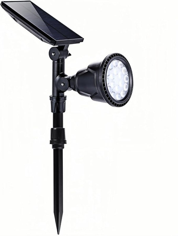 Solar Spotlights Outdoor 18 LED 300 Lumens Waterproof Adjustable Wall Light for Patio Garden Driveway (1 Pack) | Lumora
