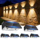 Solar Fence Lights Outdoor, 6 Pack Fence Solar Lights Waterproof