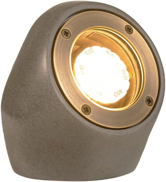VOLT 12V Decorative Rock Outdoor Spotlight (Gray) with 4W 2700K Warm White 300 Lumen MR11 LED Bulb for Low Voltage | Lumora