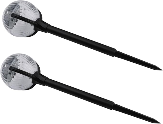 NUOBESTY 2pcs Solar Lawn Lights with LED Landscape Pathway Lights Outdoor Garden Solar Decorative Ground Lamps for Patio Yard