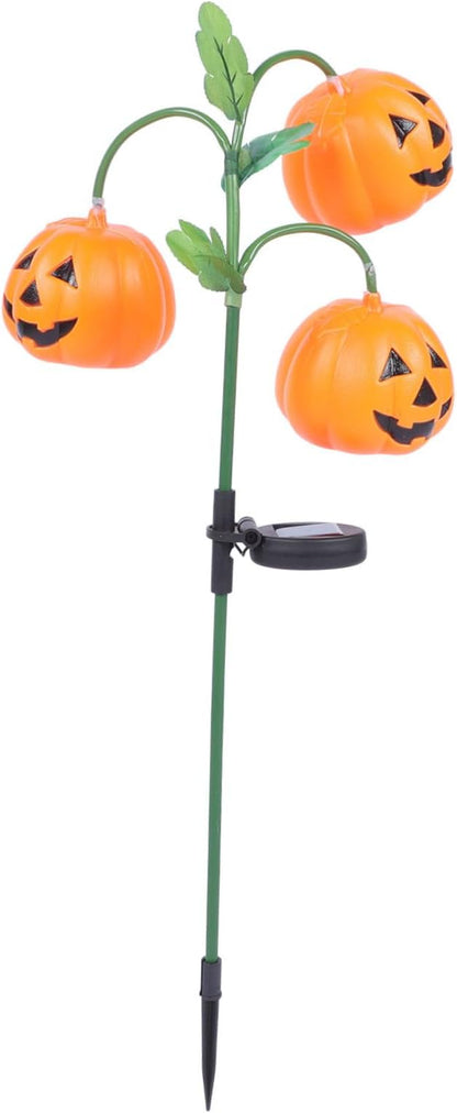 Halloween Pumpkin Solar Garden Light LED Outdoor Landscape Lawn Decor with Colorful Slow Flashing Glow