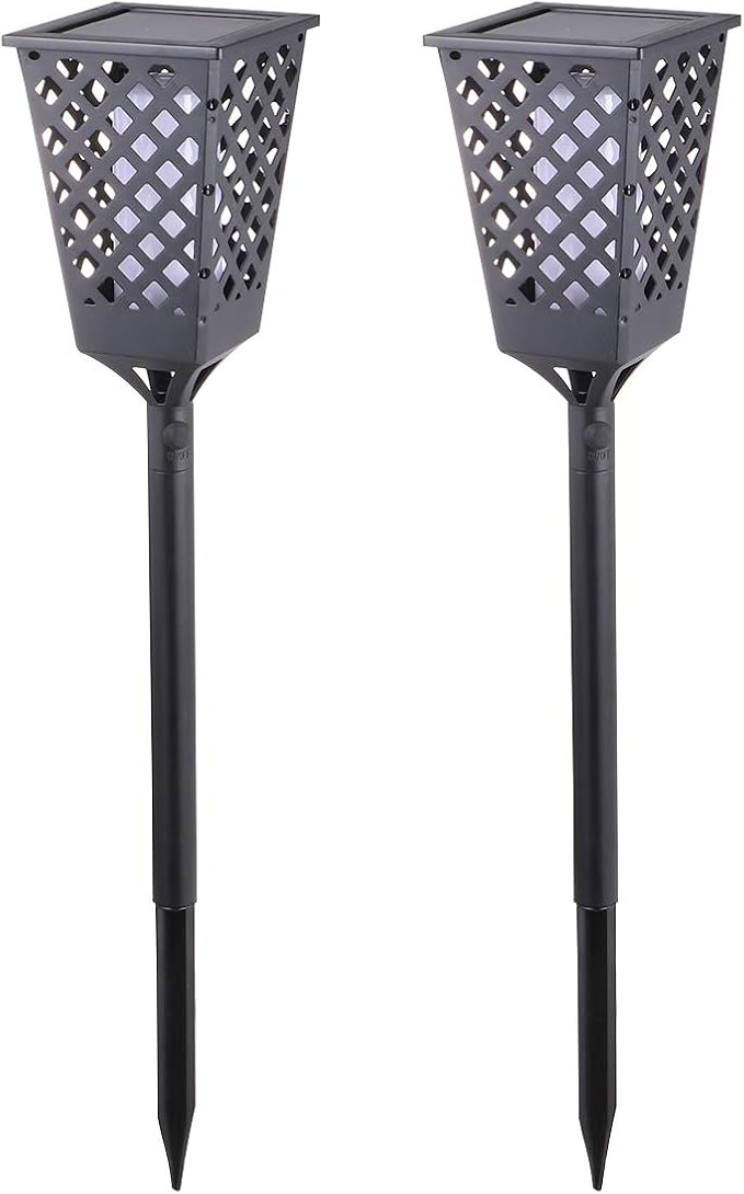 2pcs Ground Plug Light Solar Lights Garden Solar Landscape s Auto On Off Security Torch ing Dusk to Dawn Path s lamp Decorative s Outdoor