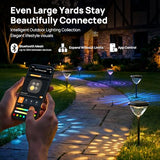 Linkind Smart Solar Pathway Lights SP6,Pattern Switch Solar Lights Outdoor