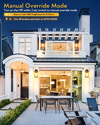 VIANIS Motion Sensor Outdoor Light, Dusk to Dawn Outdoor Lighting for House