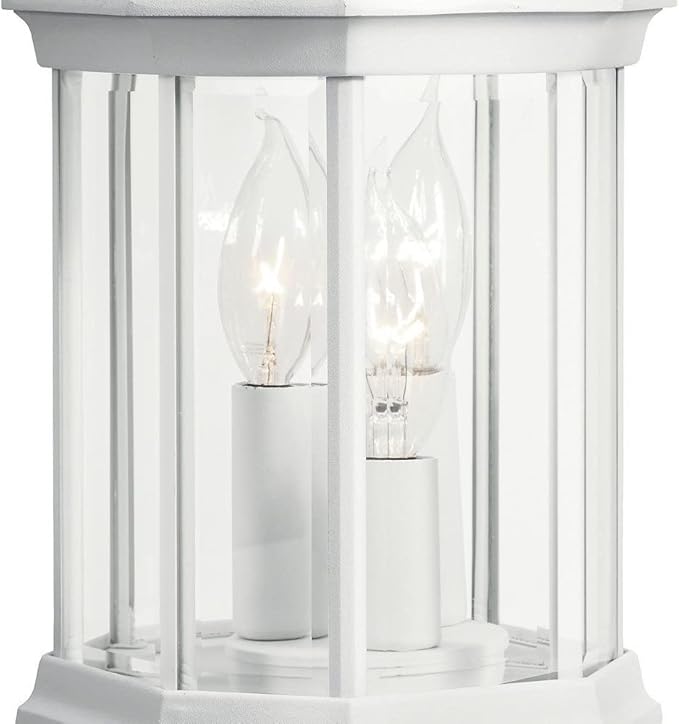 Kichler Chesapeake 14.75" 3 Light Outdoor Wall Light with Clear Beveled Glass in Black | Lumora