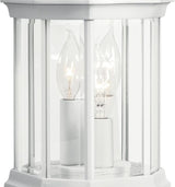 Kichler Chesapeake 14.75" 3 Light Outdoor Wall Light with Clear Beveled Glass in Black | Lumora