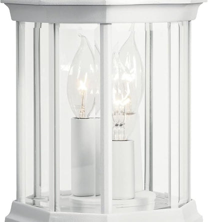 Kichler Chesapeake 14.75" 3 Light Outdoor Wall Light with Clear Beveled Glass in Black