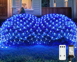JMEXSUSS Blue Christmas Net Lights, 360 LED, 12ft x 5ft, Plug in