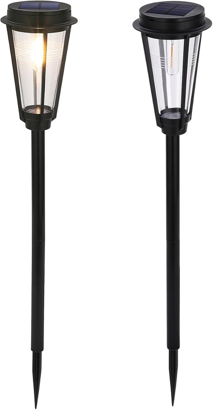 Solar Pathway Lights for Outdoor Garden - 2 Pack Waterproof Lighting to Brighten Your Path, Patio, Yard, and Walkway