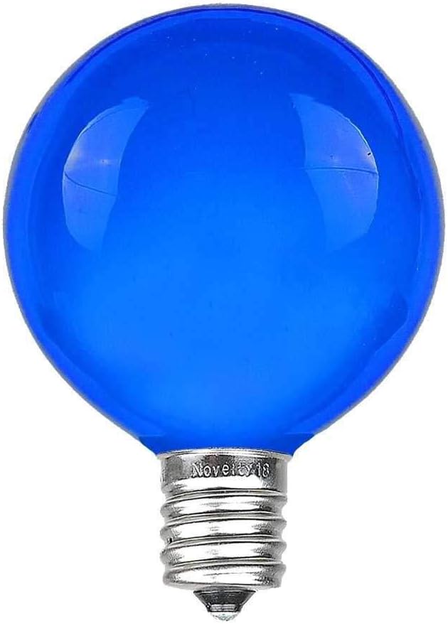 100 Foot G40 Outdoor Patio String Lights with 125 Blue Globe Bulbs – Indoor Outdoor String Lights – Market Bistro | Lumora