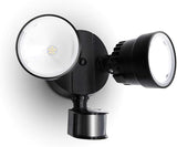 LUTEC Shrimp P6221B-PIR24 2000 Lumen 18 Watt 26 LED Motion Activated Integrated Dual-Head Floodlight Outdoor, IP54 | Lumora
