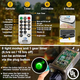 KNONEW 400FT 1200LED Green Wire Outdoor Fairy Lights Plug in Warm White