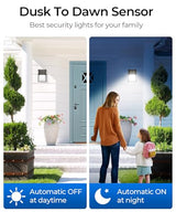 CINOTON 30W LED Wall Pack Light, 6Ft US-Plug, Dusk to Dawn Sensor, 2 Pack