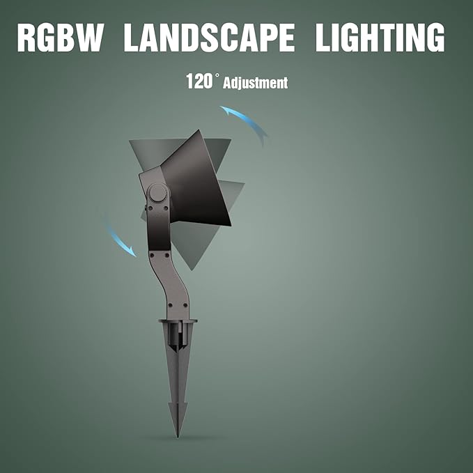 GOODSMANN RGBW Low Voltage LED Spotlights 4PK Color Changing Landscape Lights 12V-15V 12W 650 Lumen Outdoor Spot | Lumora