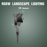 GOODSMANN RGBW Low Voltage LED Spotlights 4PK Color Changing Landscape Lights 12V-15V 12W 650 Lumen Outdoor Spot | Lumora