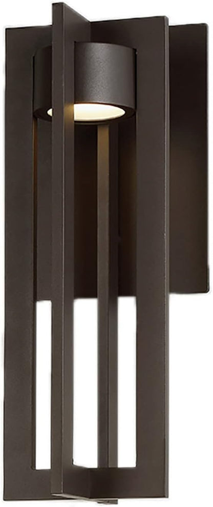 WAC Lighting dweLED, Chamber 16in LED Indoor and Outdoor Wall Light 3000K in Bronze