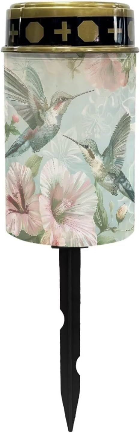 Hummingbird Cemetery Solar Light LED Waterproof Solar Lights Guardian Solar Light for Grave Decorative Landscape Path Light Portable Solar Lights Book Light