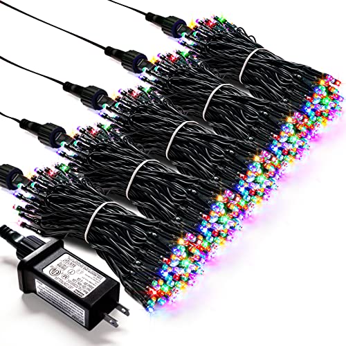 JMEXSUSS 500 LED Multicolor Christmas Tree Lights Plug in