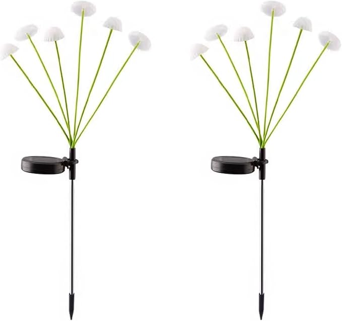 LED Solar Garden Lights Mushroom, Waterproof Solar Pathway Lights Outdoor, for Patio, Festival, Wedding, Party Decor Jellyfish Ambiance