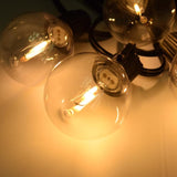 Hometown Evolution, Inc. G50 2" LED Filament Plastic Outdoor Patio String Lights with 0.6 Watt Light Bulbs (G50 LED | Lumora