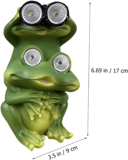 PAREKS Solar Light Crafts Decor Solar Pathway Lights Garden Resin Ornament Driveway Lights Resin Craft Ornament Yard Lights Frog Ornaments Garden Light Night Light Synthetic Resin outdoor/1142