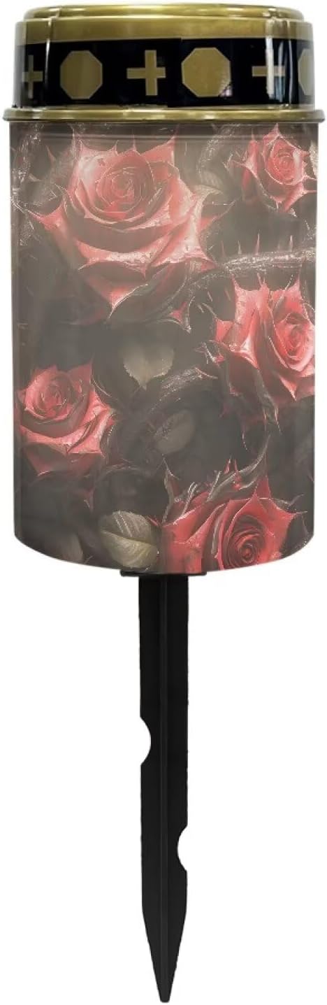 Solar Garden Lights Outdoor Waterproof Decorative Solar Lights Red Roses Outdoor Solar Lights for Garden Yard Patio Lawn Outdoor Decor, Gifts for Dad,Mother,Grandma